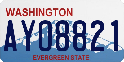 WA license plate AYO8821