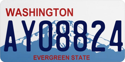 WA license plate AYO8824