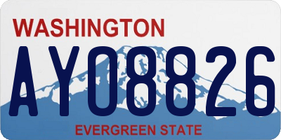 WA license plate AYO8826