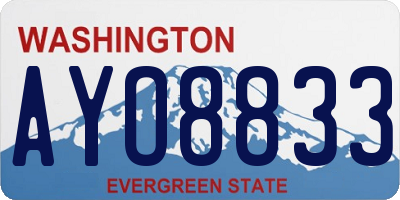 WA license plate AYO8833