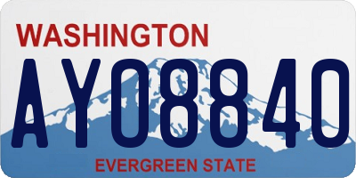 WA license plate AYO8840