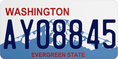 WA license plate AYO8845