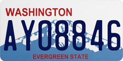 WA license plate AYO8846