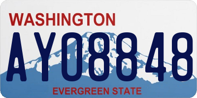 WA license plate AYO8848