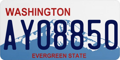 WA license plate AYO8850