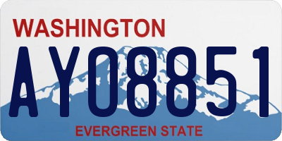 WA license plate AYO8851