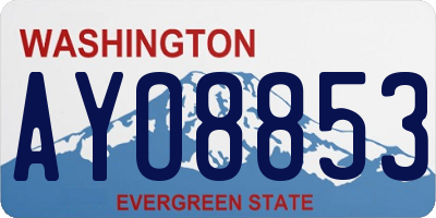 WA license plate AYO8853