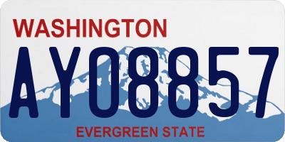 WA license plate AYO8857