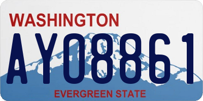 WA license plate AYO8861