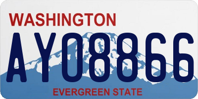 WA license plate AYO8866