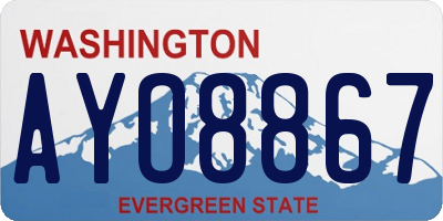 WA license plate AYO8867