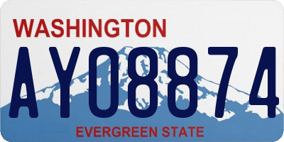 WA license plate AYO8874