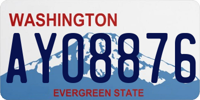 WA license plate AYO8876