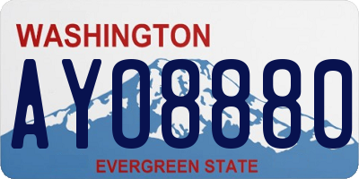 WA license plate AYO8880