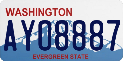 WA license plate AYO8887