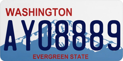 WA license plate AYO8889