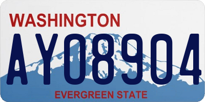 WA license plate AYO8904