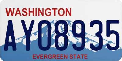 WA license plate AYO8935