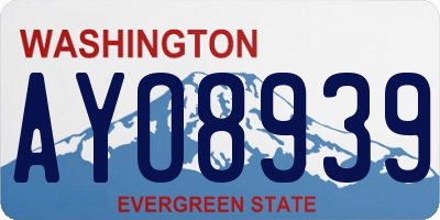 WA license plate AYO8939
