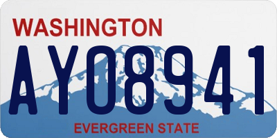 WA license plate AYO8941