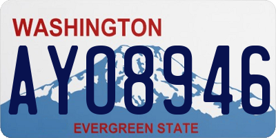 WA license plate AYO8946