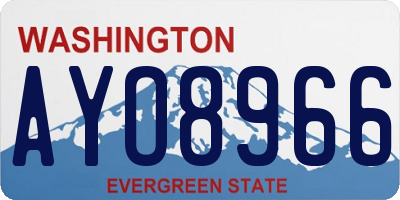 WA license plate AYO8966