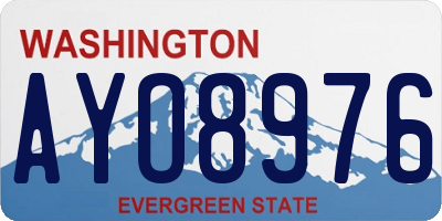 WA license plate AYO8976