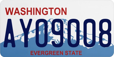 WA license plate AYO9008