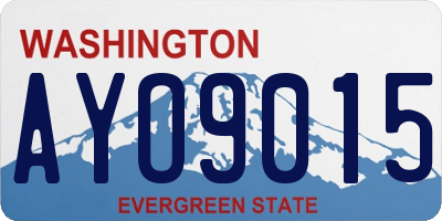 WA license plate AYO9015