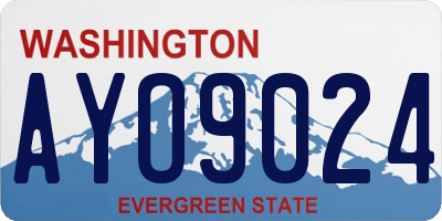 WA license plate AYO9024