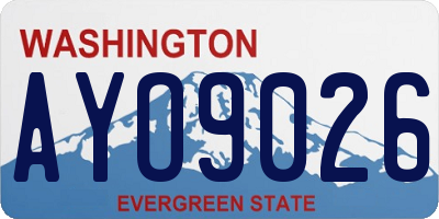 WA license plate AYO9026