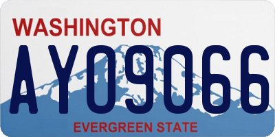 WA license plate AYO9066