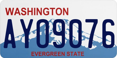 WA license plate AYO9076
