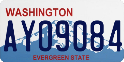 WA license plate AYO9084
