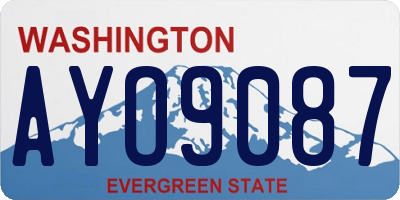 WA license plate AYO9087