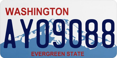 WA license plate AYO9088