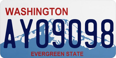 WA license plate AYO9098