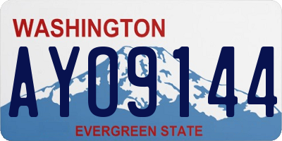 WA license plate AYO9144