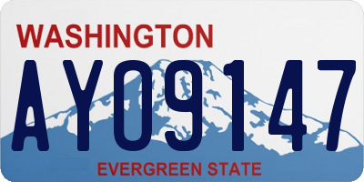 WA license plate AYO9147