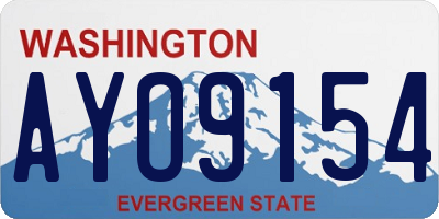 WA license plate AYO9154