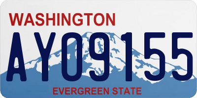 WA license plate AYO9155