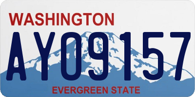 WA license plate AYO9157