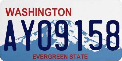 WA license plate AYO9158