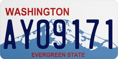 WA license plate AYO9171