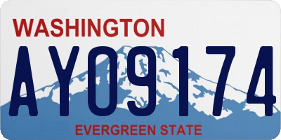 WA license plate AYO9174