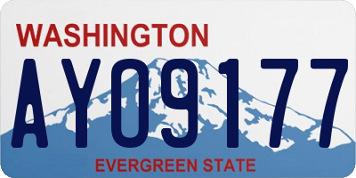WA license plate AYO9177