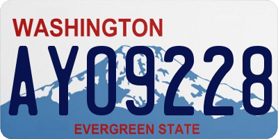 WA license plate AYO9228