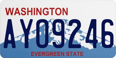 WA license plate AYO9246