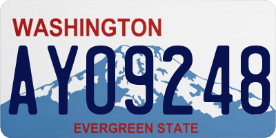 WA license plate AYO9248