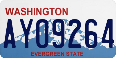 WA license plate AYO9264
